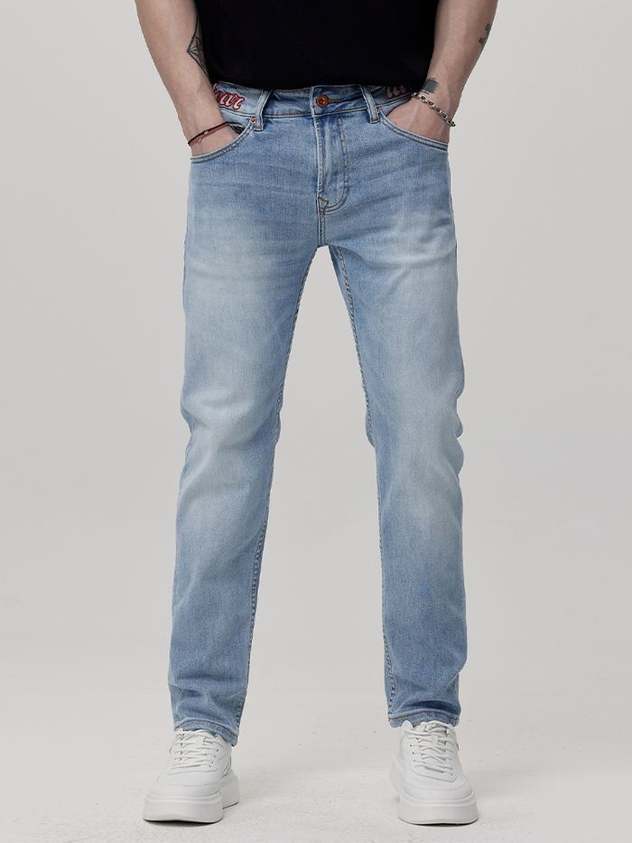 0376 light blue slim jeans