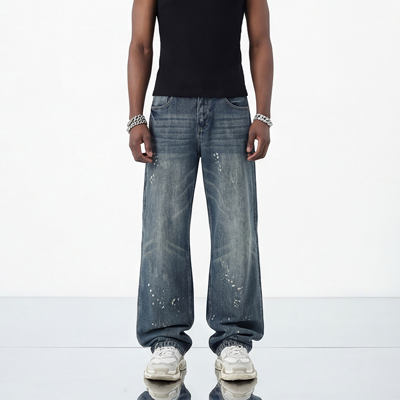 2005 washed wide-leg jeans