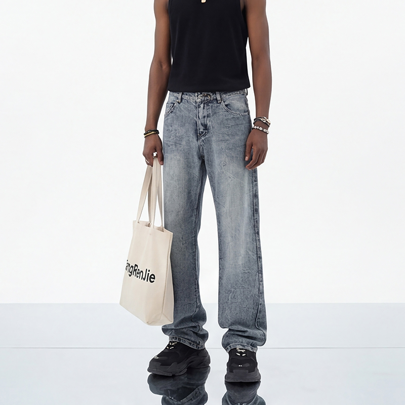 3030 washed wide-leg jeans