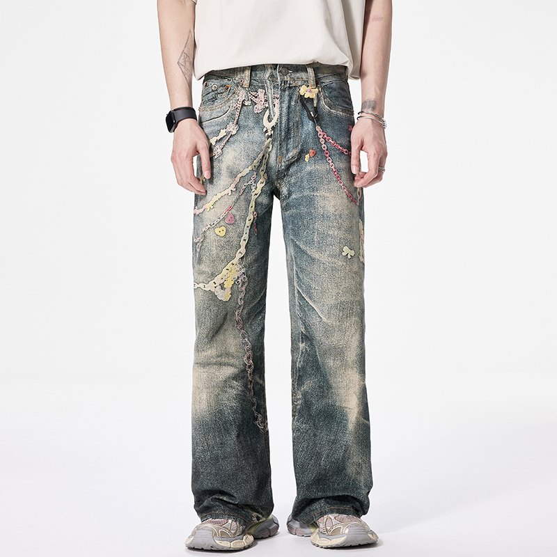 9673 3D Printed Loose Jeans product detail